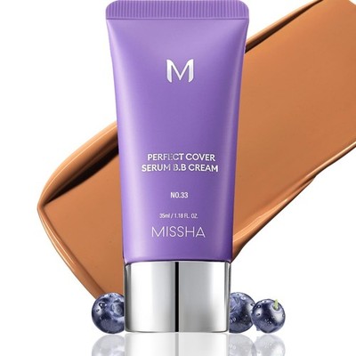 Missha M Perfect Cover Serum BB Cream No.33 Tan 1.18 fl oz NIB Exp 9/28