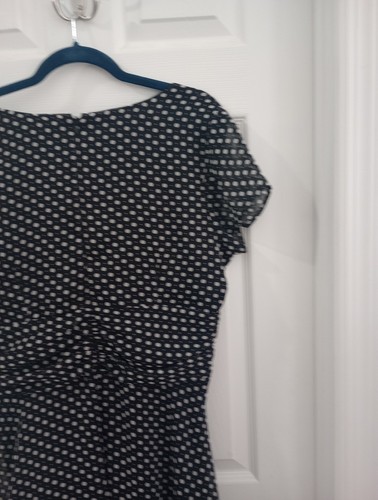 Coldwater Creek Rouched Detail Dot Dress Size 12, NWT - Picture 13 of 16