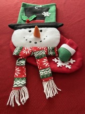 NEW 17    Christmas Snowman hanging Stocking.