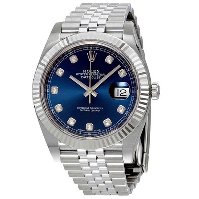 Rolex Datejust Blue Diamond Dial Automatic Men's Jubilee Watch 126334BLDJ