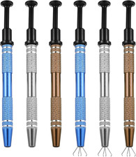 6 Pcs Stainless Steel 4-Claw Pick up Tool, Piercing Ball Grabber Tool, Jeweler'S