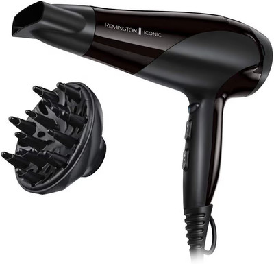 Remington D3198 Ionic Hair Dryer, 2200 W, Ion Care Ceramic Ring: Gentle Styling
