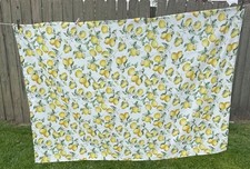Lemon Print Tablecloth Cotton Blend 60x80 Inches Vibrant no stains