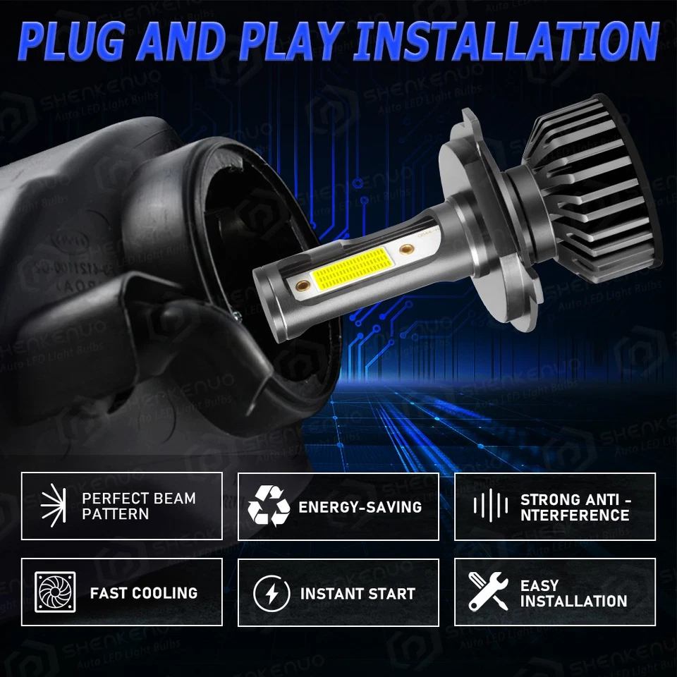 Combo de faros LED y faros antiniebla Ki para Mercedes-Benz C280 E320 1994 1995 Foto 2 de 4