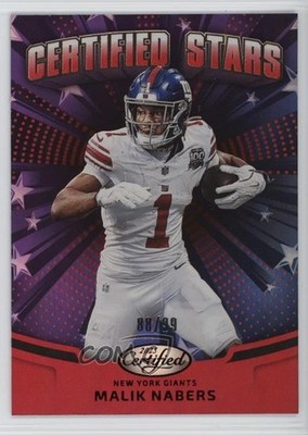 2025 Certified Stars Mirror Red 88/99 Malik Nabers #CST-MNS 1rm6