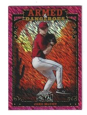 2026 Leaf Metal Jake McCoy Armed & Dangerous Base ASB-26 Pink Shimmer 3/6