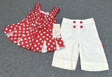 VTG 90  s/Y2K Red Polkadot Top  Capri 2 Piece Set Kids Headquarters NWT 2T Read