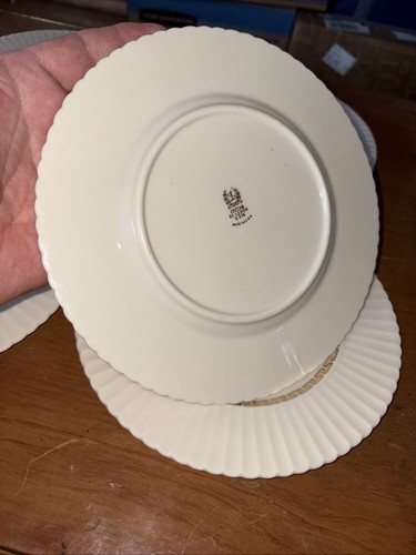 LENOX CHINA SET OF 6 CRETAN 0316 IVORY SALAD PLATES GOLD GREEK KEY TRIM 8.5” - Picture 12 of 12