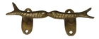 Twin Fish Shape Antique Finish Handmade Brass Wardrobe Door Handle & Pull Knob