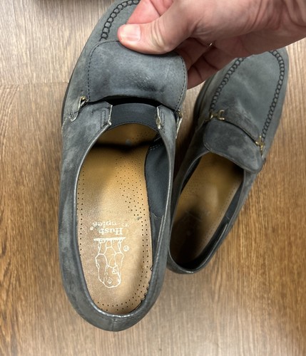 Vintage Hush Puppies Slipper Halbschuhe Rauch Wildleder Herren 8,5 Rockibilly USA OVP - Bild 8 von 9