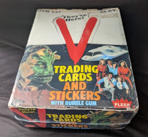 1984 FLEER V They’re Here! Empty Wax Pack Display Box Shrink Wrapped Free Ship