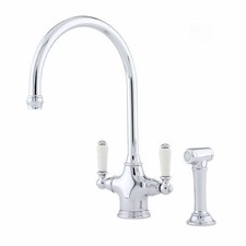 NEW Perrin & Rowe 4360CPWPC Phoenician Kitchen Mixer Tap & Rinse CHROME BR4194
