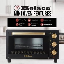 Belaco Toaster Oven Tabletop Cooking Baking Portable Oven Rotisserie 1380w - 23L