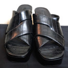 Topshop black platform chunky high heel slip on sandal shoes for women 8.5 US — photo 2