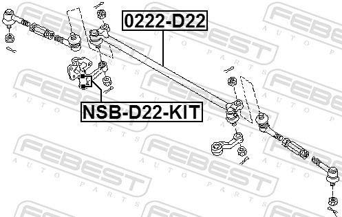 BARRA DE ACOPLAMIENTO ARTICULACIÓN AXIAL 0222-D22 NISSAN PICK/UP/NP300 NAVARA 2.5LQD32 3.2L - Imagen 3 de 9