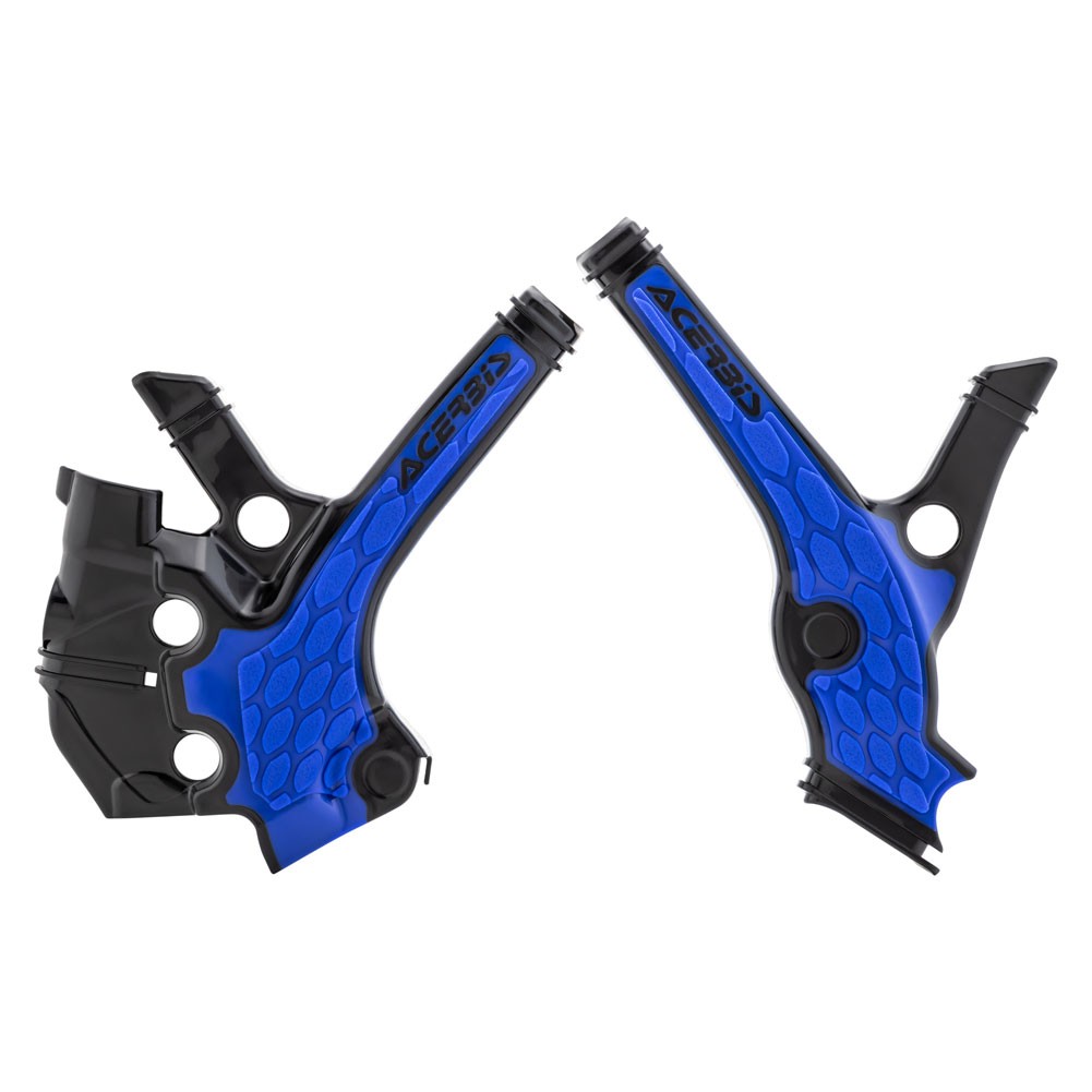 Acerbis X-Grip Frame Guards Black/Blue For Yamaha YZ65 2018,2020-2026