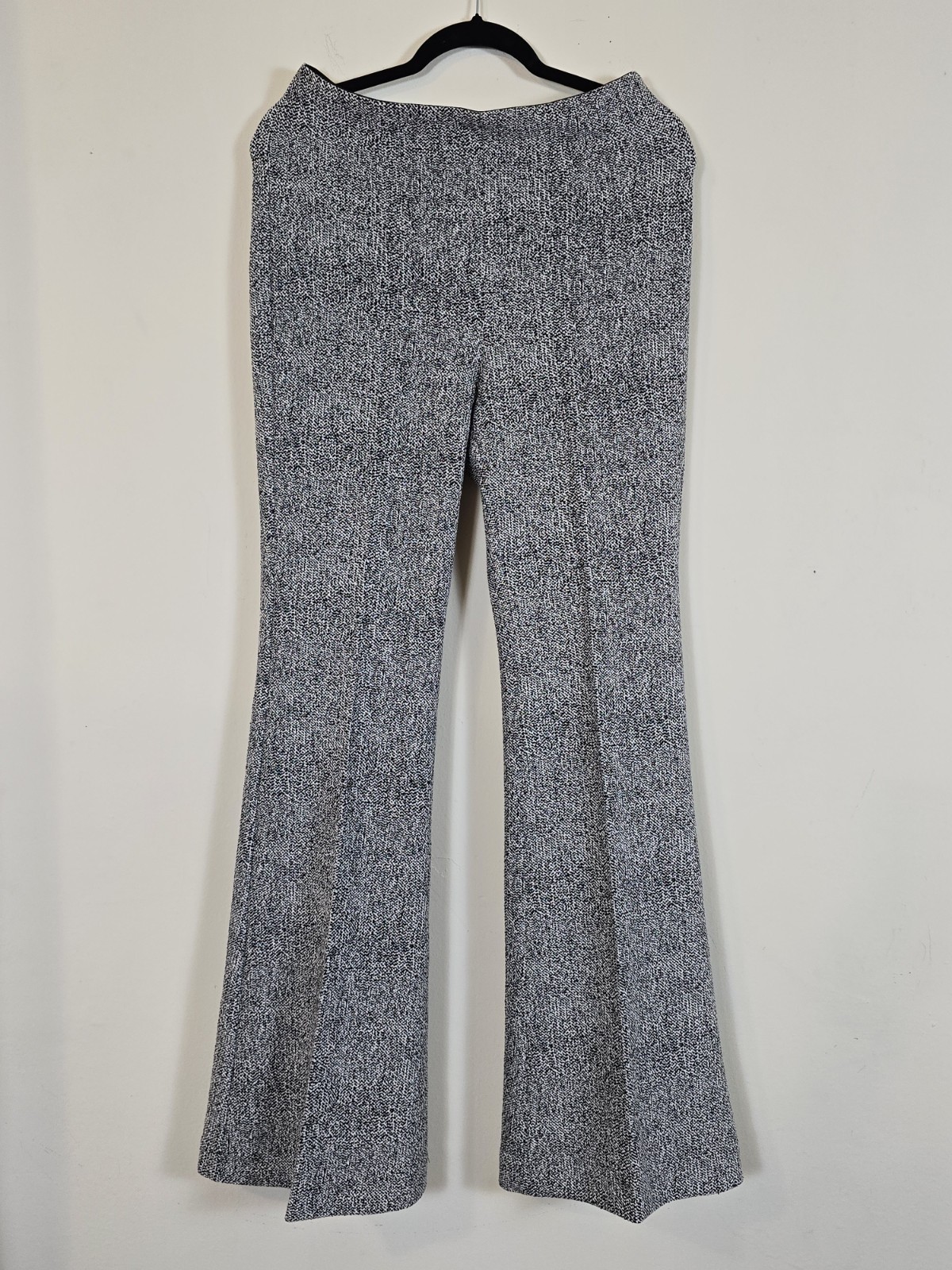Express womens super  High rise stretch Tweed Gray flare pants SZ S/R