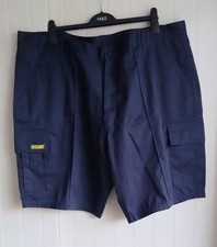 Site King Work Clothing Men's Navy Blue Cargo Shorts Waist 48