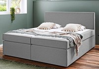 Boxspringbett 180X200 Cm Doppelbett Schlafzimmerbett Bonellfederkern Hellgrau