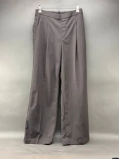 MUJI Womens Gray Pleated Wide Leg Trousers Pants *See Pics For Size*
