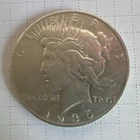 Very Fine 1935 Peace Dollar $1 Silver Coin Circulated Uncertified San Francisco