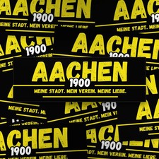 100x Aachen Aufkleber/ Sticker '1900'/ Fußball Fanartikel/ 14,8x5 cm/ wetterfest