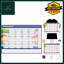 A3 2026 Full  Wall Planner - Vibrant Rainbow Design for Easy Organization