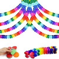 Faschingsdeko Girlanden Fasching Dekoration Karneval Bunte Deko Girlande Partyde