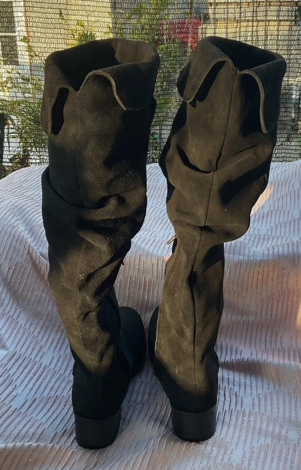 Bota para mujer Matisse negra de gamuza holgada hasta la rodilla EE. UU. 11 Foto 4 de 4