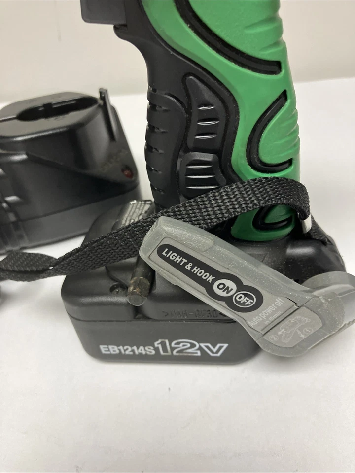 HITACHI WH12DAF2 Green Cordless Impact Driver Light/Charger/Battery Works - Image 3 of 4