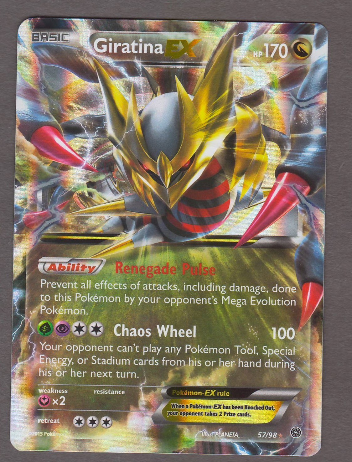Giratina EX 57/98 - XY Ancient Origins - Pokemon Card 2015 NM