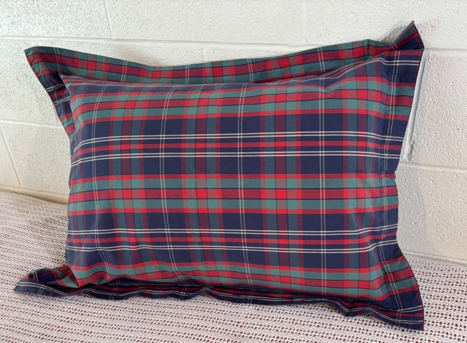 Vintage Ralph Lauren Red & Green Plaid Standard Pillow Sham 1 pc - Image 2 of 4
