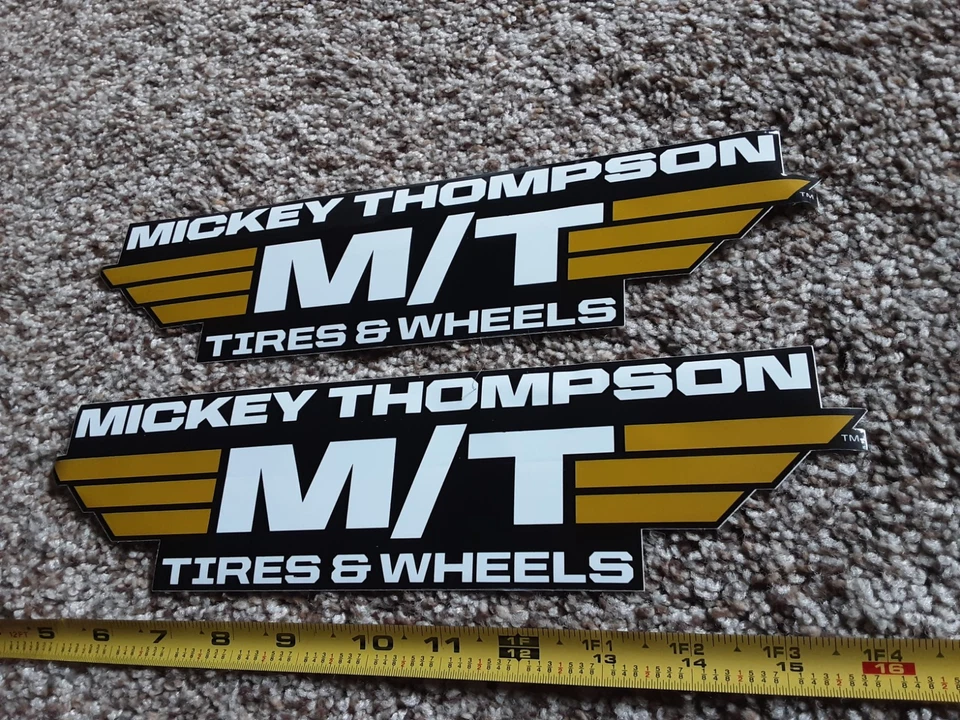 Lote de 2 calcomanías adhesivas para neumáticos de carreras Mickey Thompson M/T Outlaw Drag Radial SS Foto 3 de 3