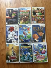 9 Nintendo Wii Games, Super Mario Galaxy, Metroid Other M, Donkey Kong, Kirby