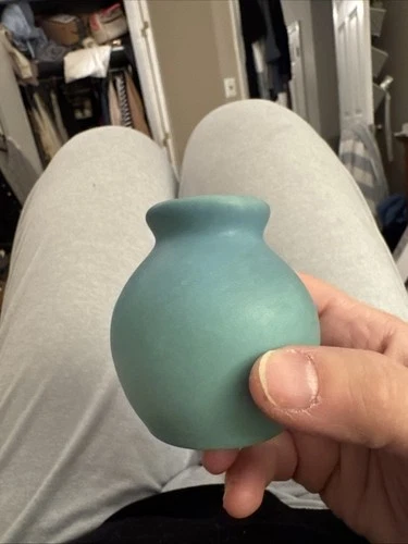Van Briggle Pottery Vase Turquoise 2 3/4” tall