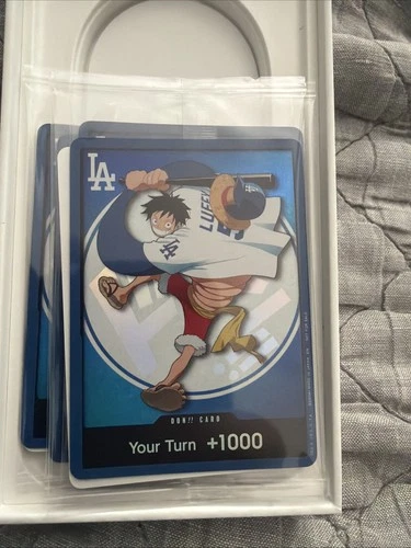 One Piece Night Los Angeles Dodgers Monkey D. Luffy Promo Card Sealed On Hand