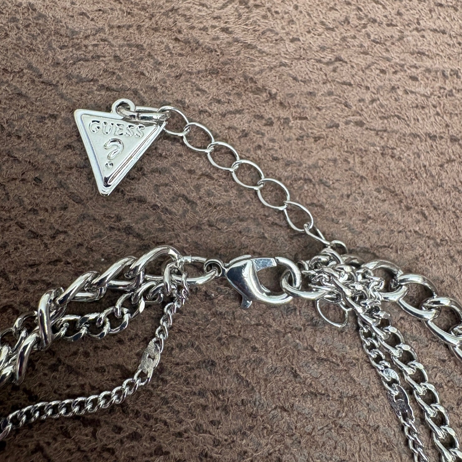 GUESS Silver Tone Layered Statement Necklace Past… - image 9