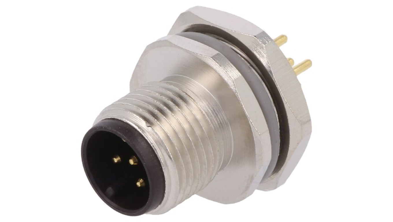 Circular connector M12 male straight assembly THT 5pin 60V T4142012051-00 /T2UK