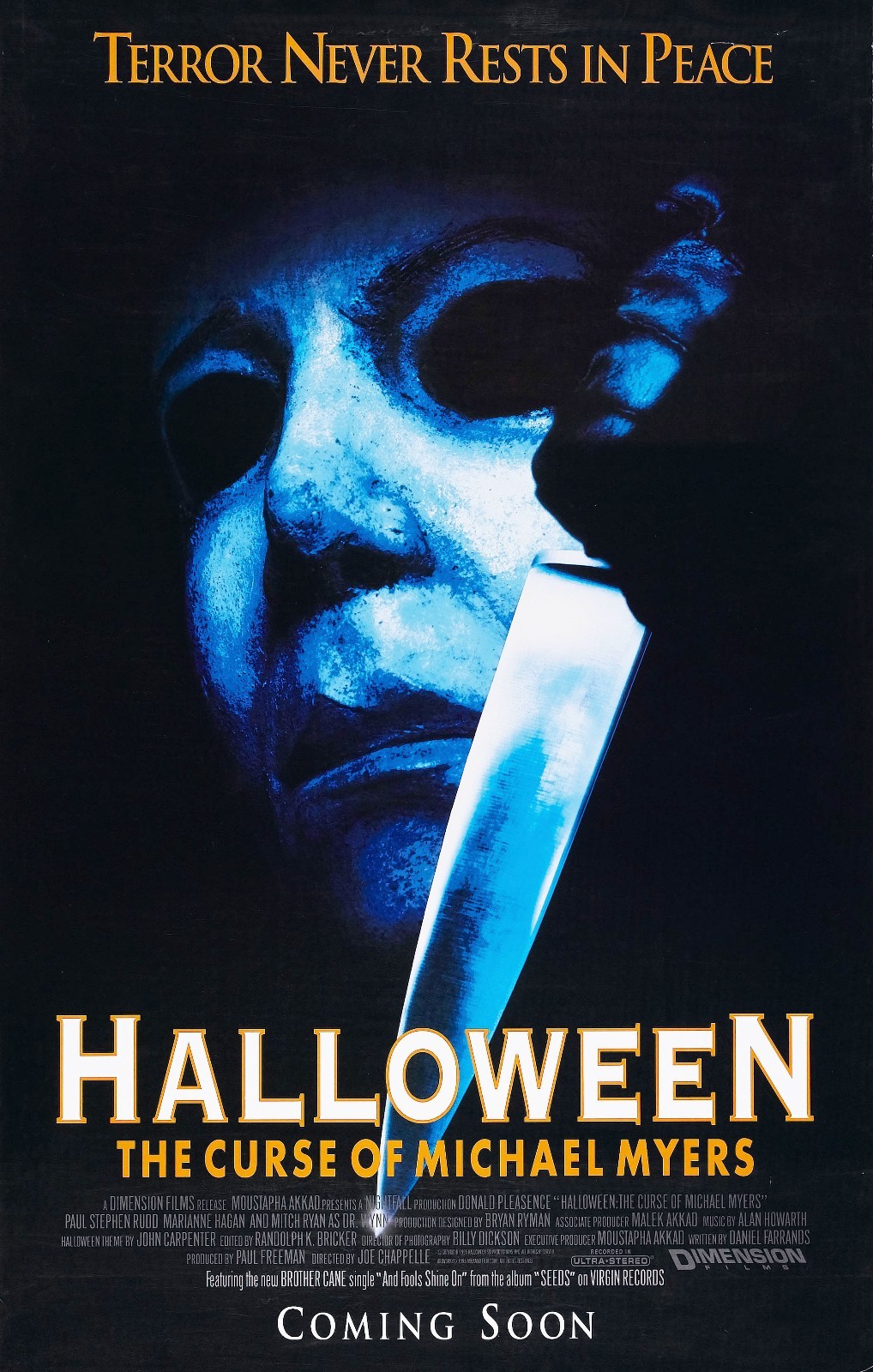 HALLOWEEN 6 The Curse of Michael Myers Movie Poster Horror