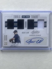 2020 Panini Absolute - Tools of the Trade 4 Patch Auto Aaron Civale  /140 (RC)