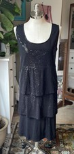 Fashion Bug black tiered dress Womens plus size 1X