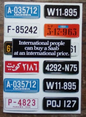 1986 Saab Sales Brochure -  International People Can Buy... 