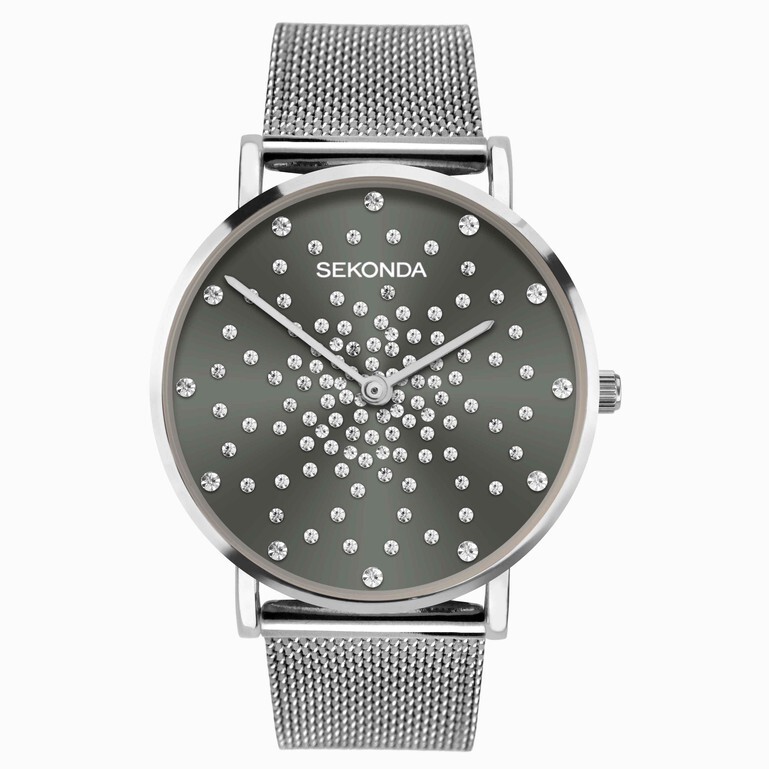 Ladies Stunning Sekonda Celeste Crystal Constellation Grey Dial Watch 40498