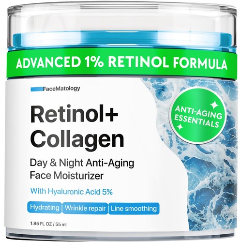 Retinol Face Moisturizer - Anti Aging Retinol Cream for Face with Collagen & ...