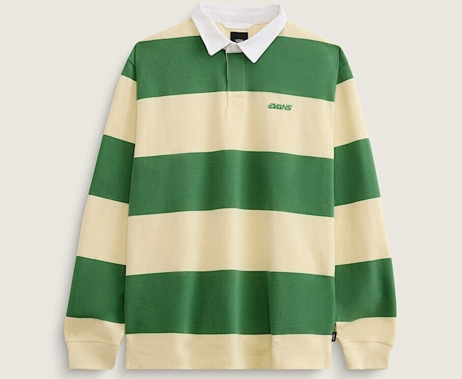 Совершенно Новая мужская рубашка для регби в полоску Vans Ward зеленого цвета Fairway 12990₽