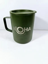 Aloha Collection Mizu Khaki Green Lidded Travel Mug