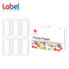 6 Rolls P1 P2 Thermal Sticker Paper Phomemo PAPERANG Portable Bluetooth Printer