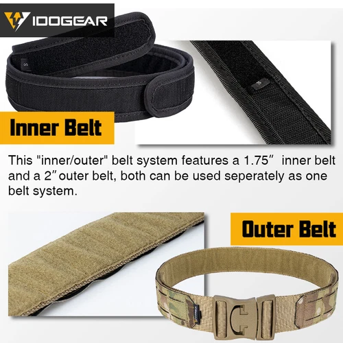 IDOGEAR 2" Taktischer Gürtel Schnellspanner Metallschnalle Laser MOLLE Herren Gürtel tarnfarben - Bild 11 von 21