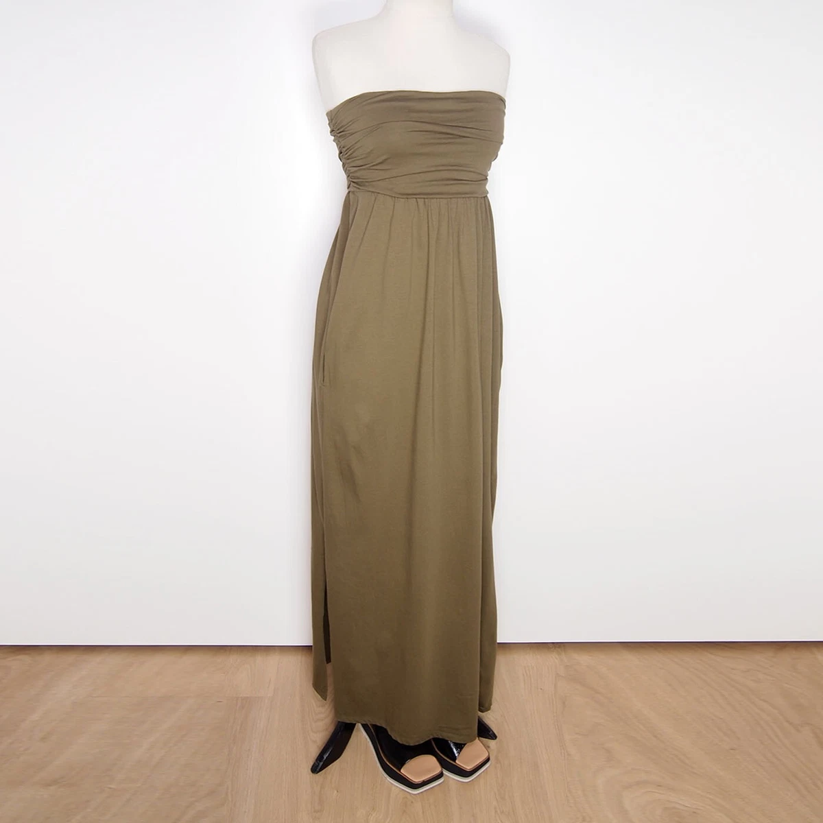 Cotton strapless maxi dress 2025
