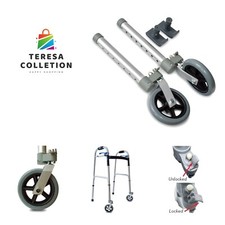 Swivel/Lock Walker 5" Front Wheels with Free Flexfit Ski Glides 11 Value - 1...